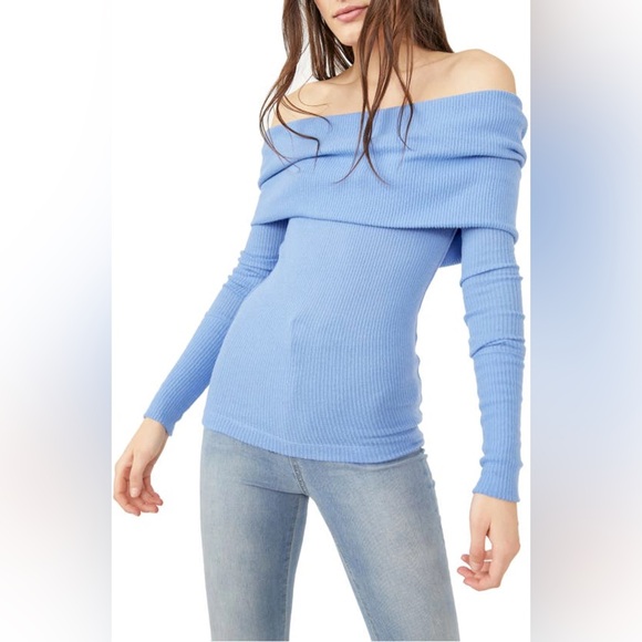We The Free Snowbunny Off The Shoulder Long Sleeve Tee - Picture 1 of 5